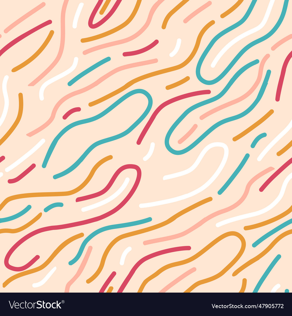 Seamless pattern with abstract curve colorful vector image Seamless pattern with abstract curve colorful