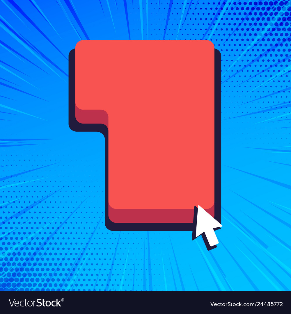 Small arrow touching keyboard command key vector image Small arrow touching keyboard command key