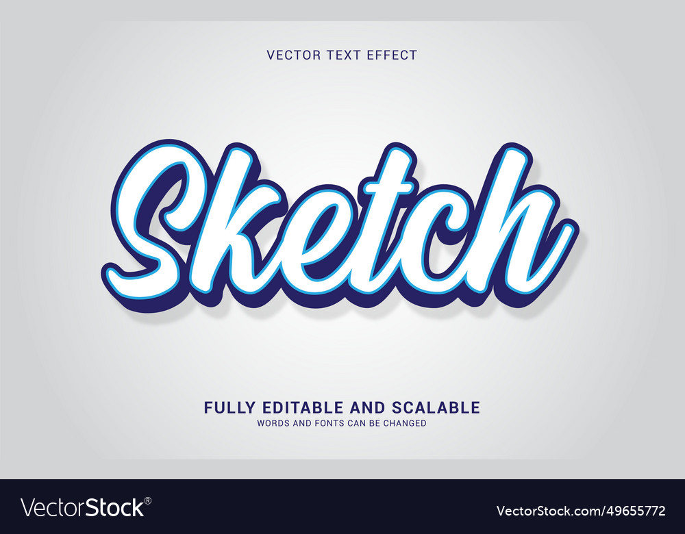 Text Effect Sketch Style