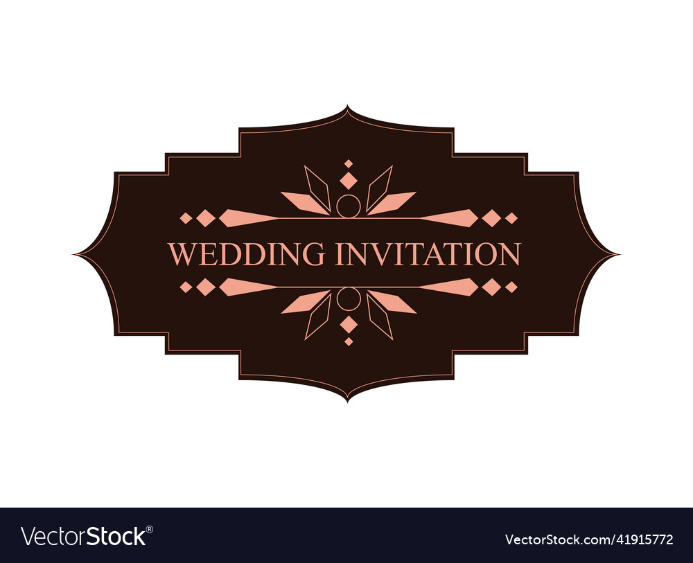 Wedding invitation template Royalty Free Vector Image