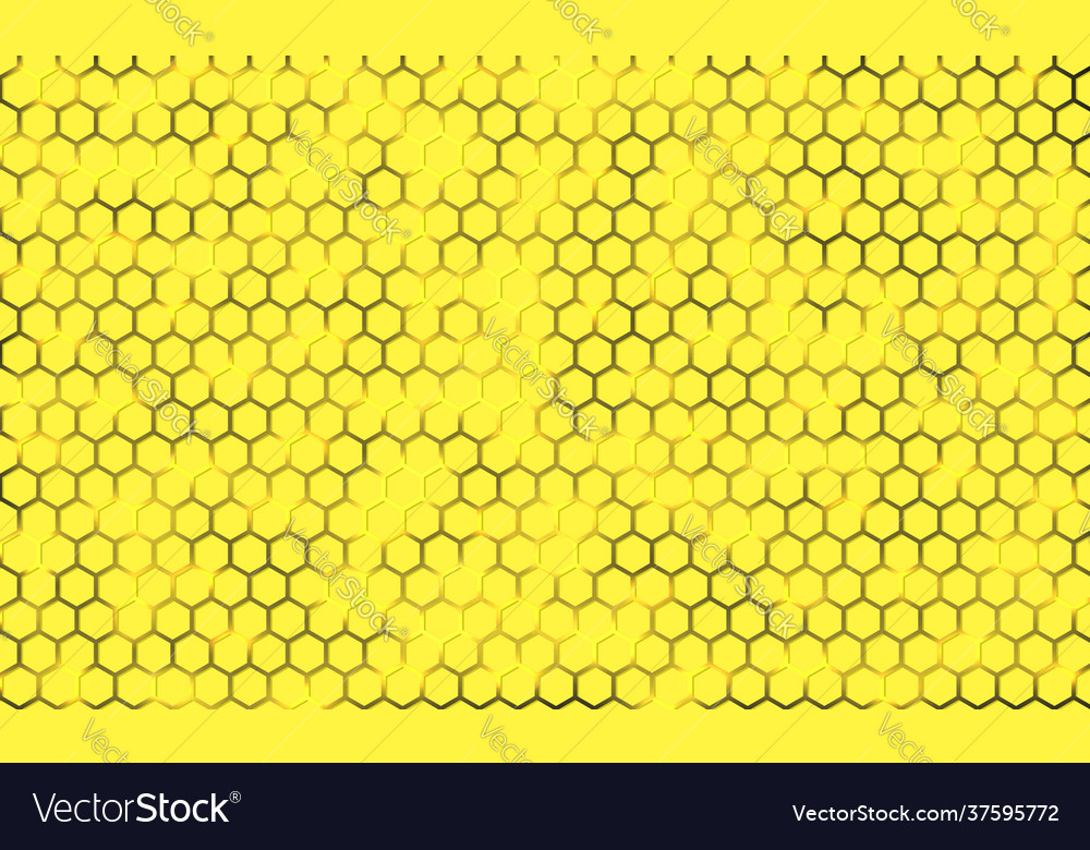 Yellow hexagonal texture on a luminous background