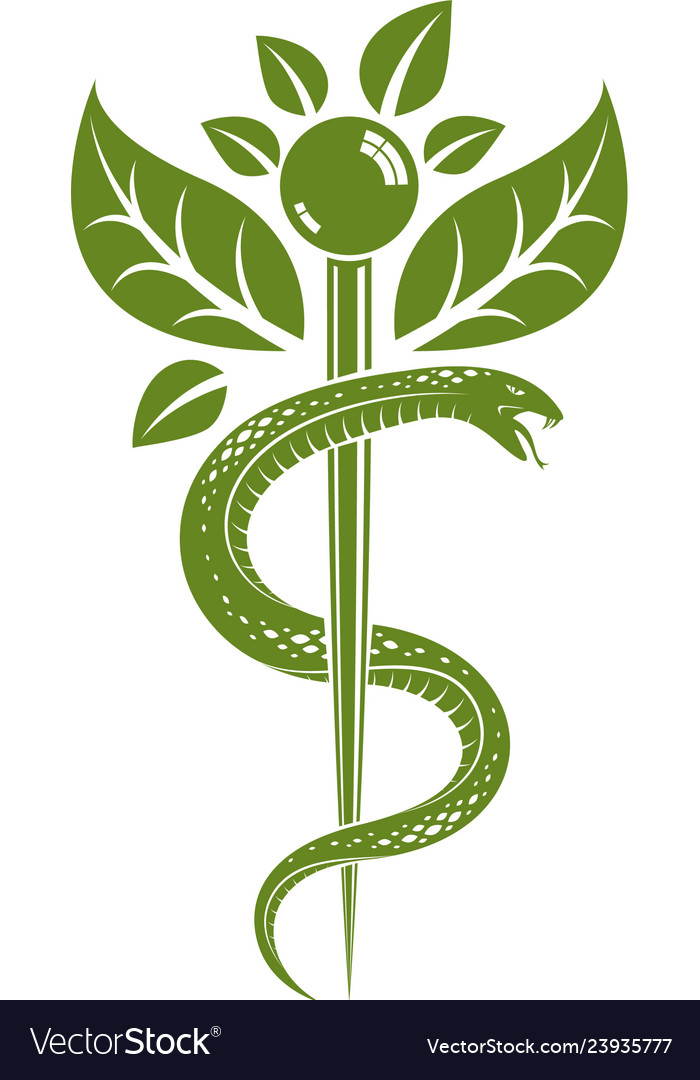 Aesculapius Caduceus Snake Symbol