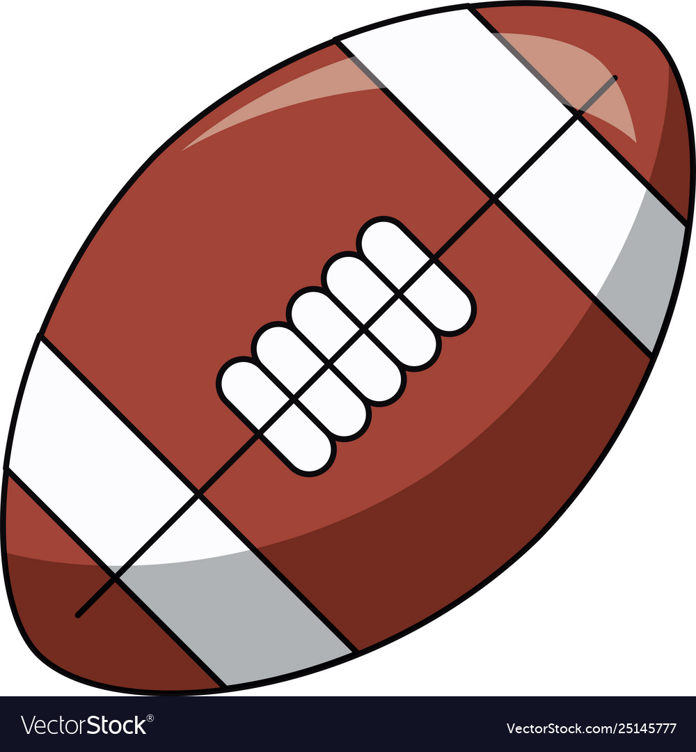 American football ball cartoon isolated Royalty Free Vector