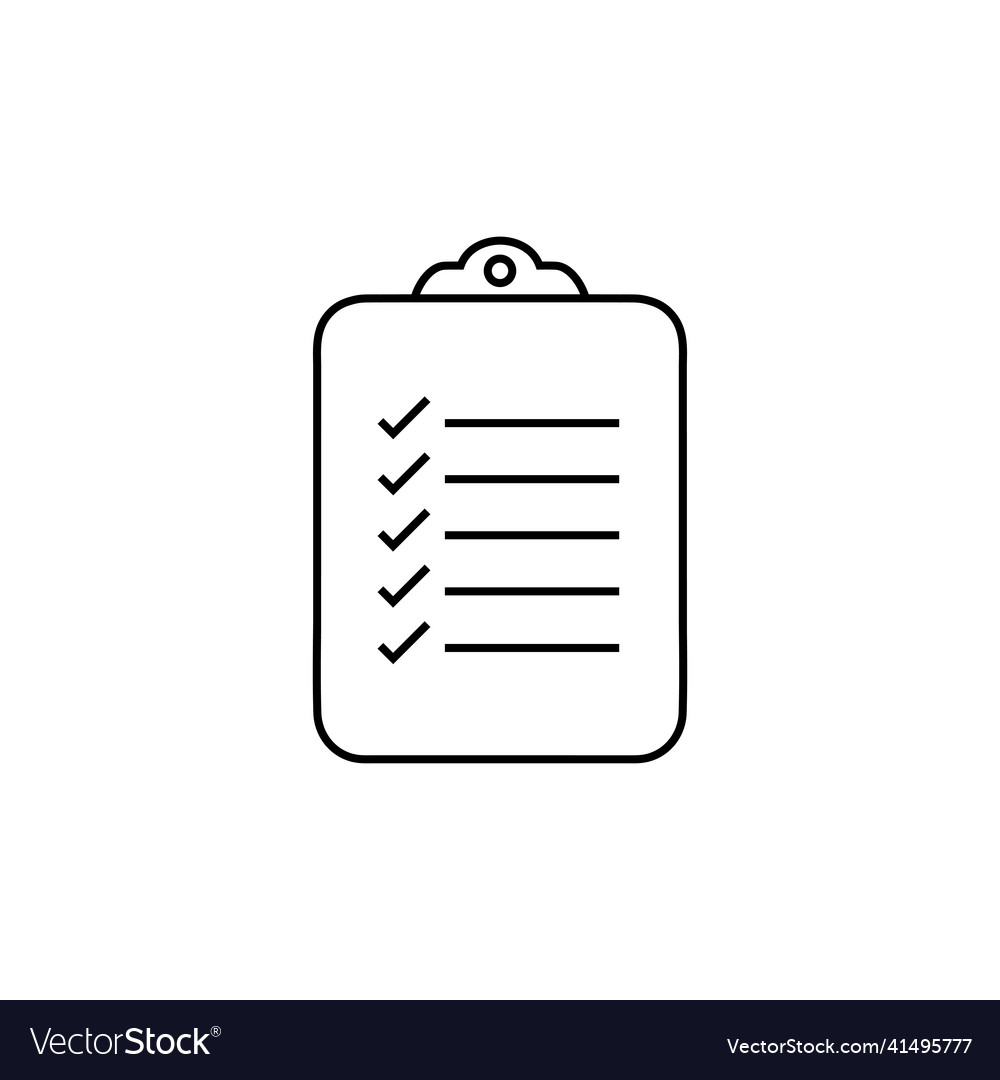 Check list isolated minimal single flat linear vector image Check list isolated minimal single flat linear