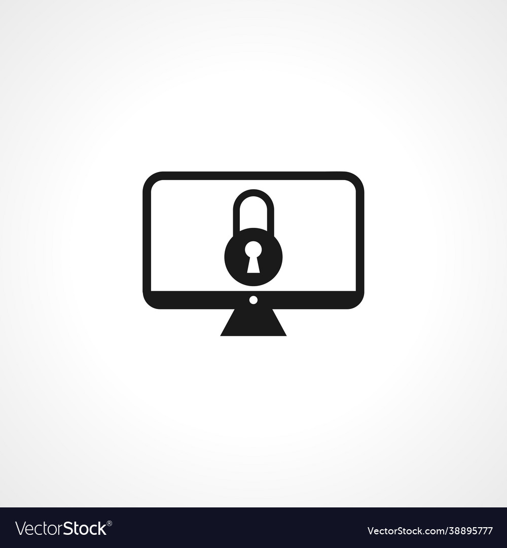 Computer security simple isolated web icon