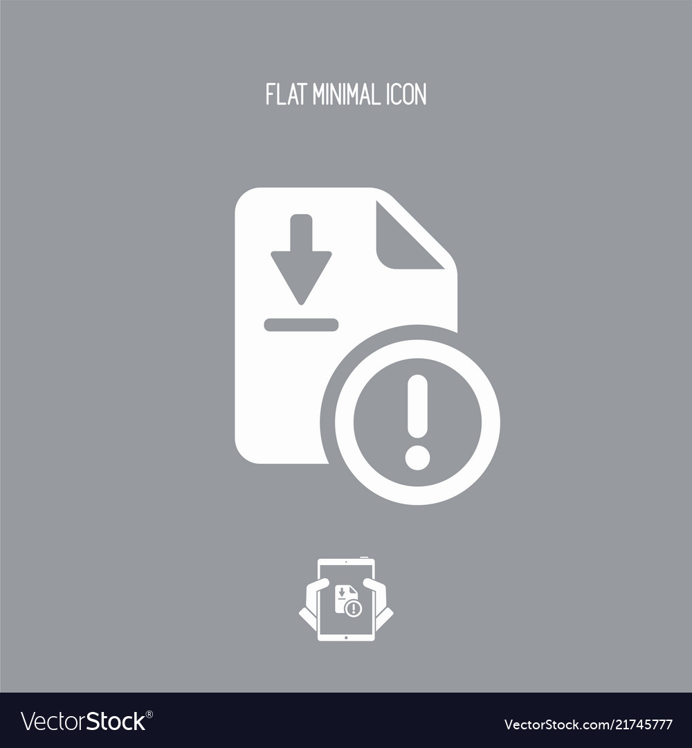 File dowload error - flat minimal icon