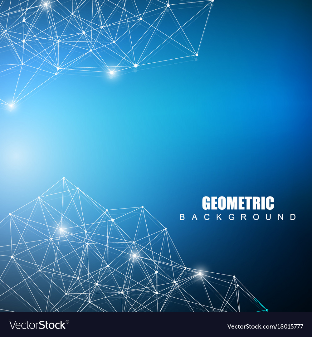 Geometric abstract background with connected line