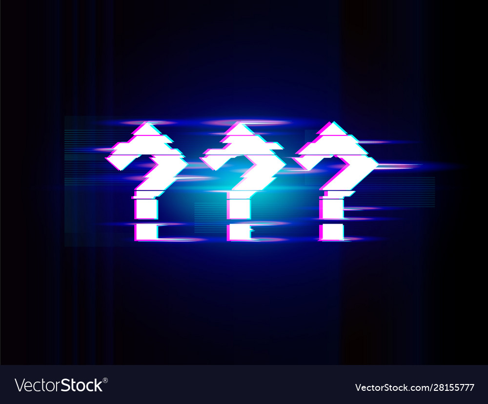 Glitch Question Mark Png