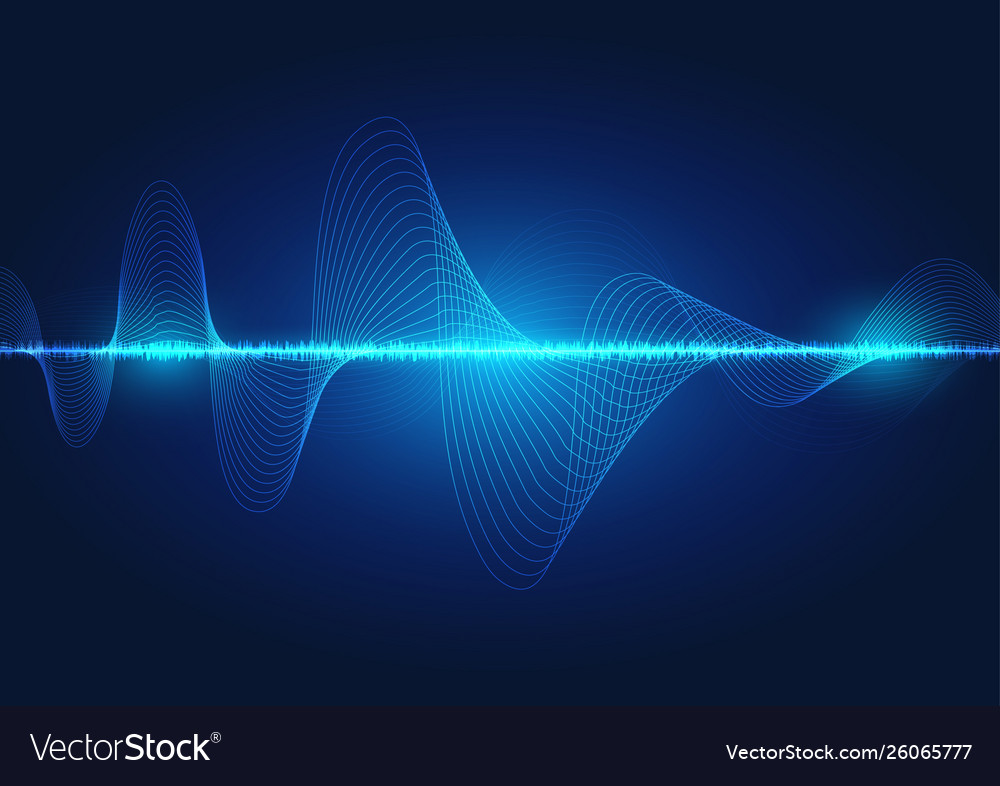 Line soundwave abstract background Royalty Free Vector Image