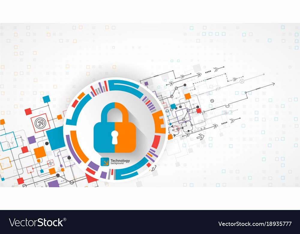 Protection concept protect mechanism system Vector Image