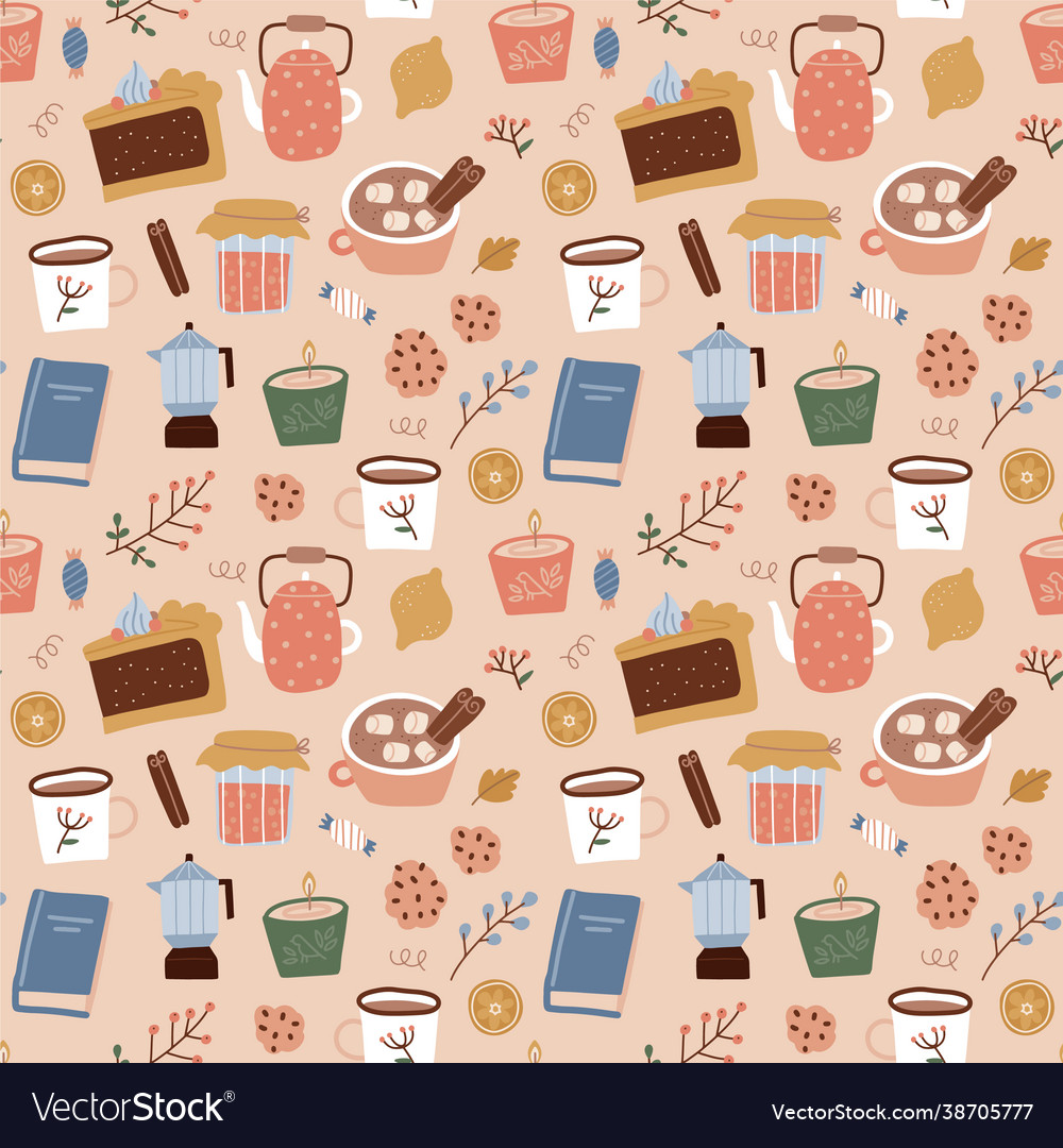 Seamless pattern coffee geyser maker