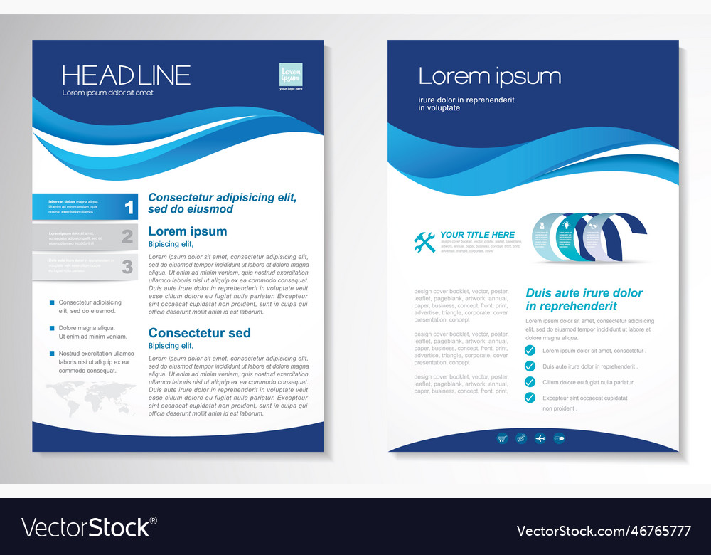 Template design for brochure annualreport Vector Image