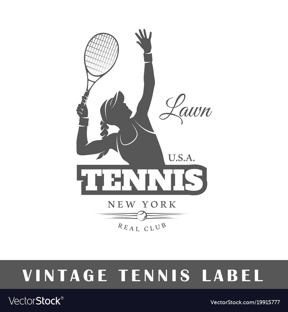 Tennis label Royalty Free Vector Image - VectorStock