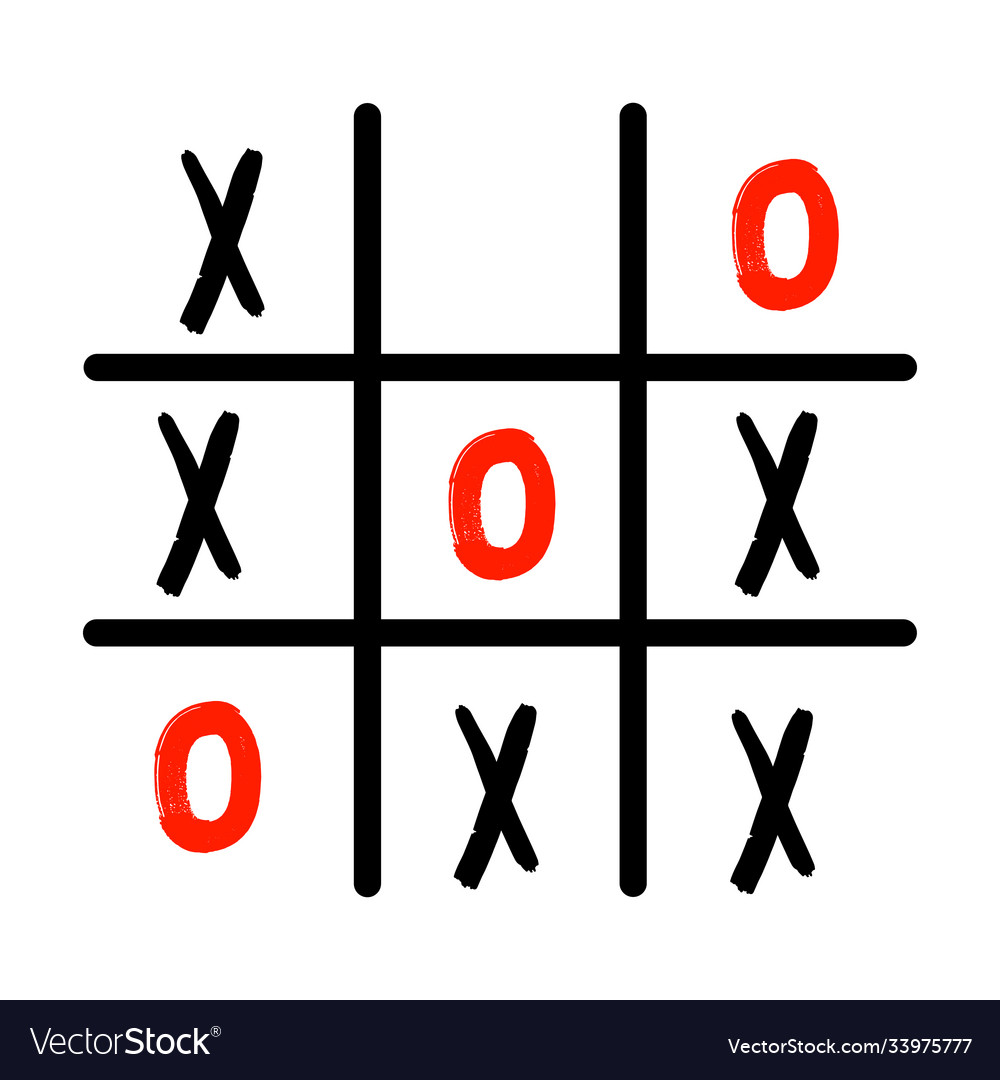 Tic tac toe xo icon concept for your design Vector Image