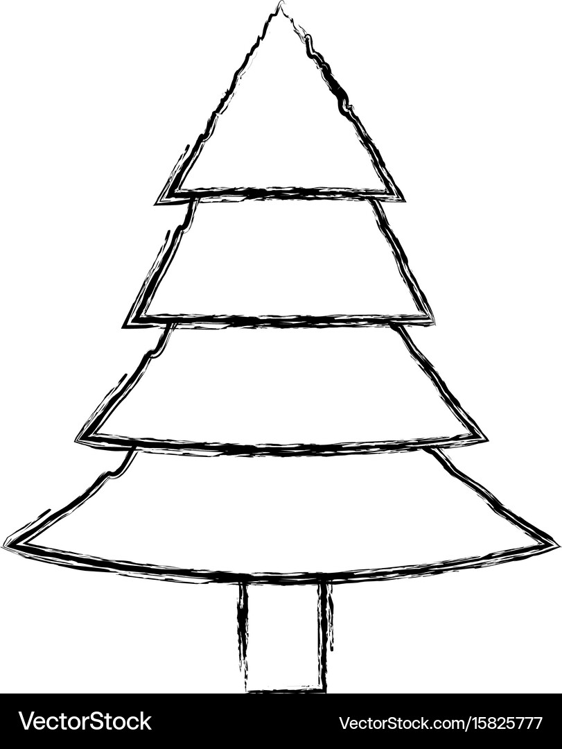 Tree pine isolated Royalty Free Vector Image - VectorStock