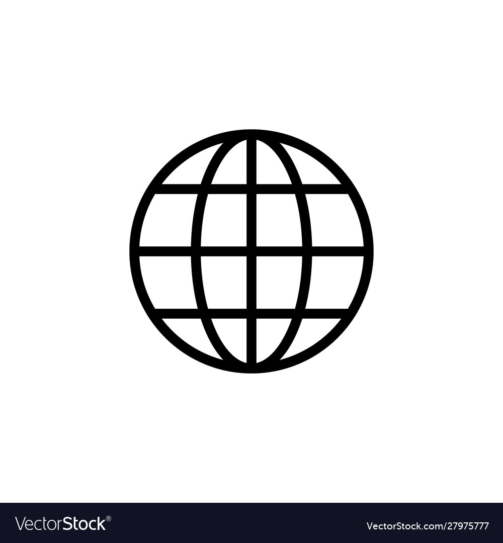 Web icon isolated on white background globe