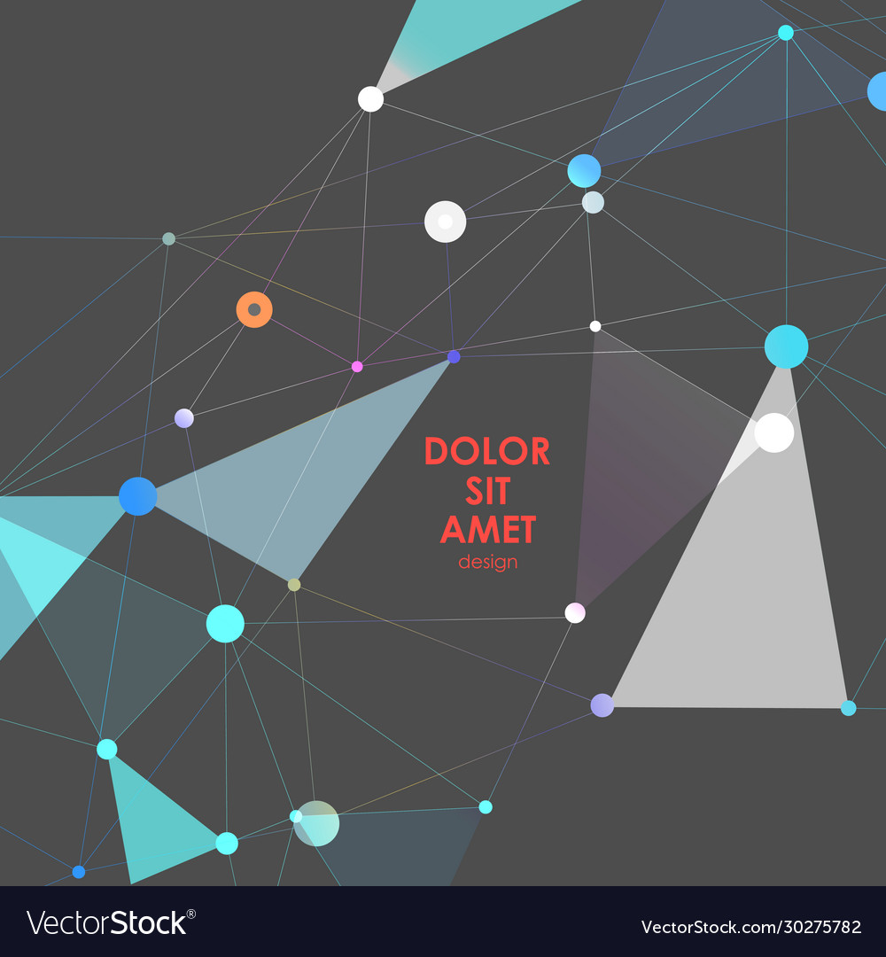 Abstract polygonal with connecting dots and lines Vector Image