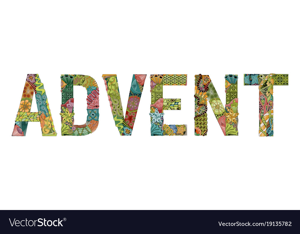 Advent Word Art - Decorative Print