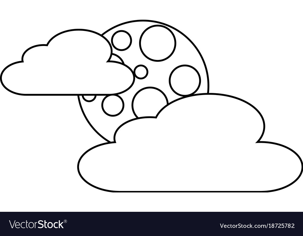 Cloud moon night sky nature scene