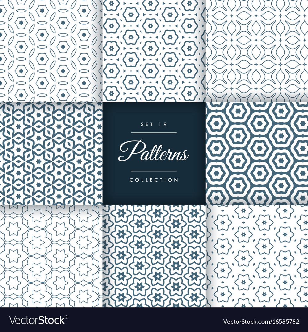 Elegant set of line pattern collection design