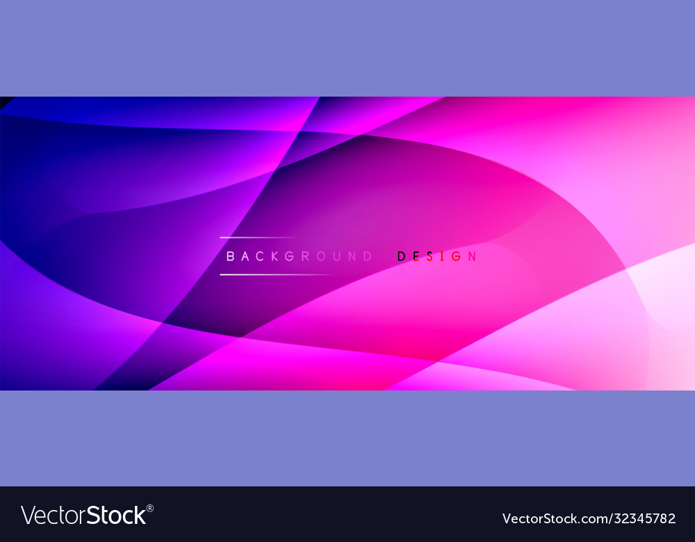 Fluid gradient waves with shadow lines and glowing