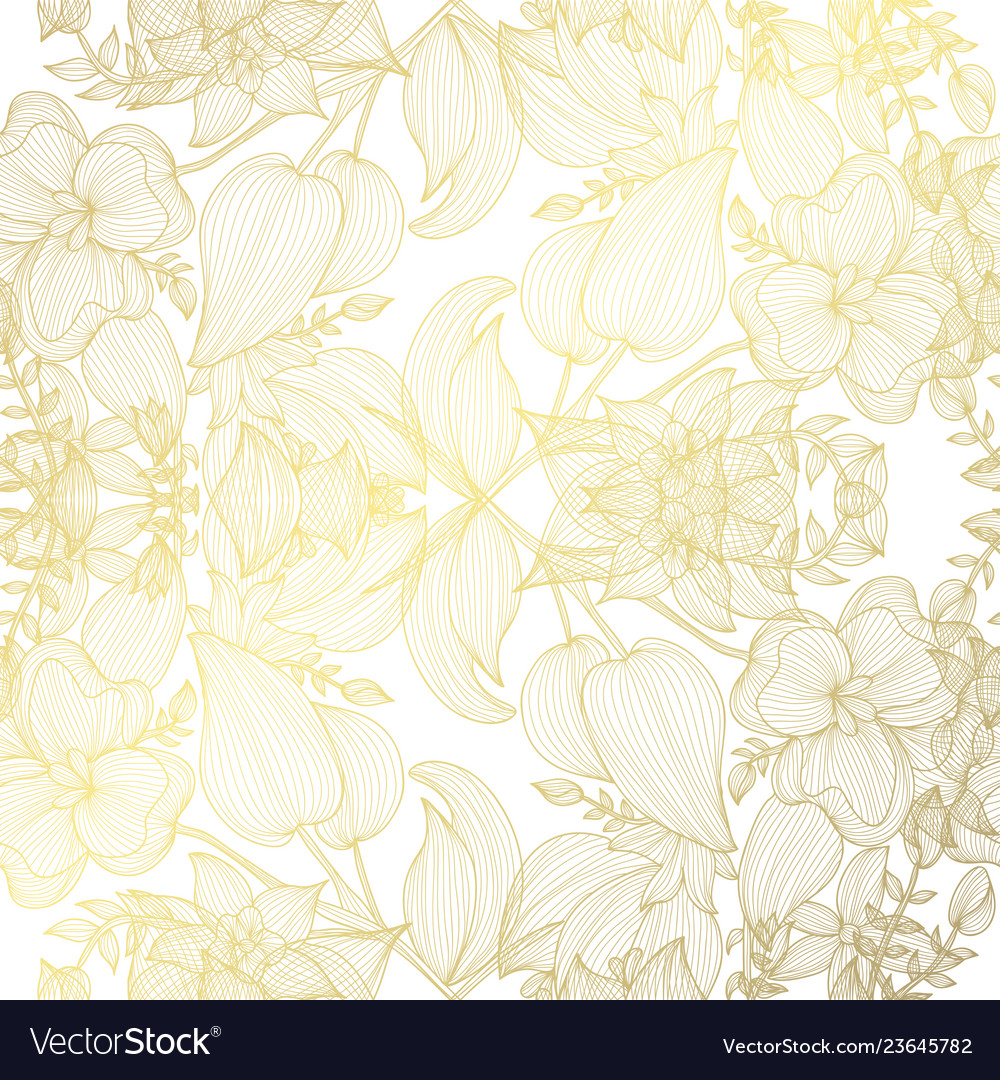 Golden floral pattern