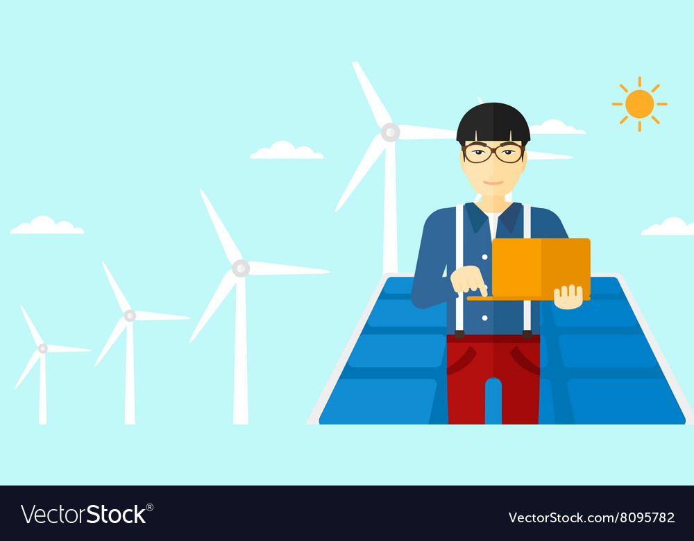 Man using laptop