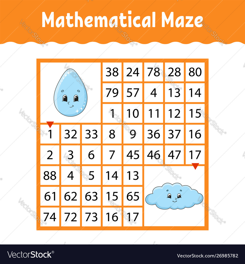 Mathematical colored square maze education