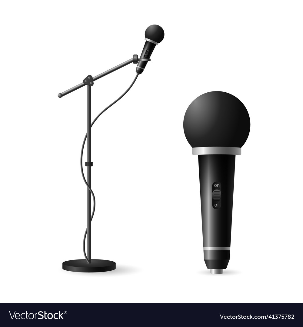 Microphone with stand and without