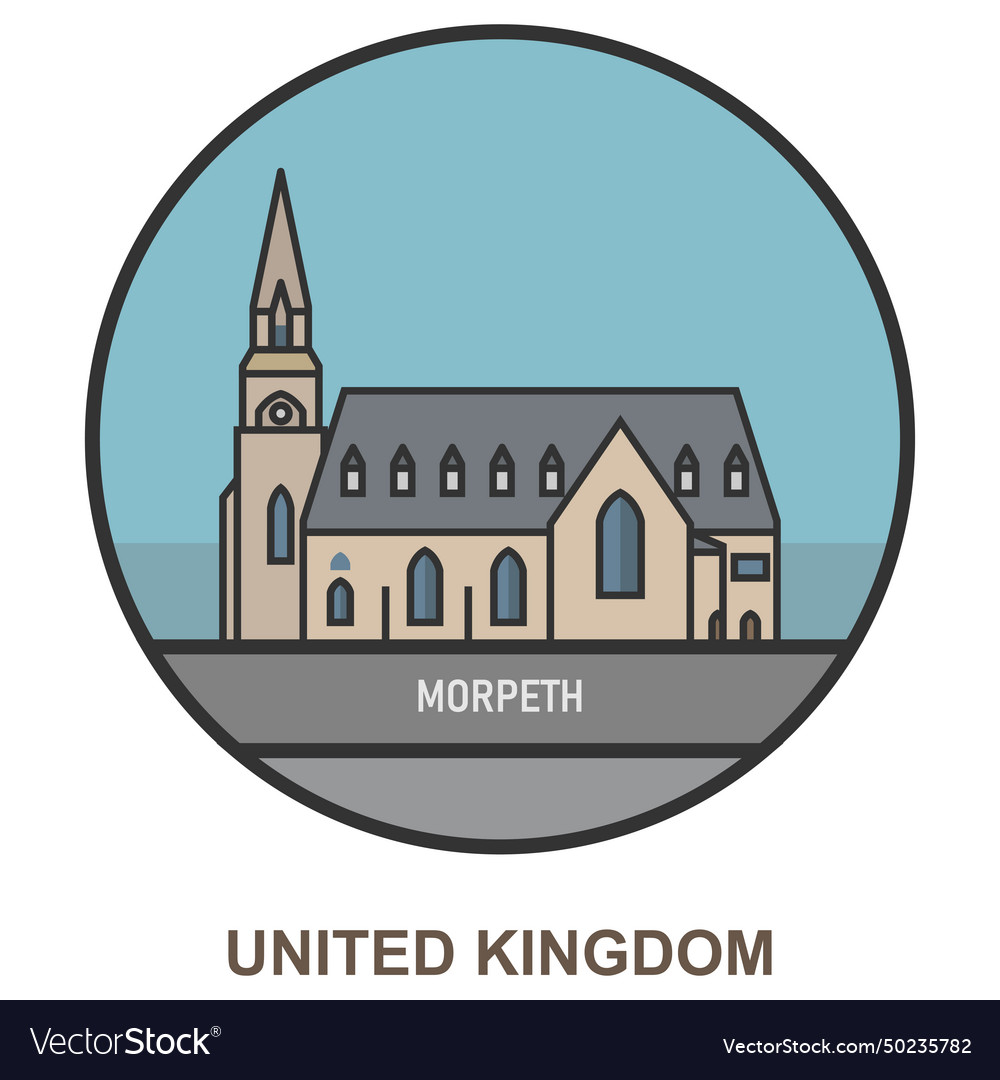 Morpeth Cities And Towns In United Kingdom Vector Image