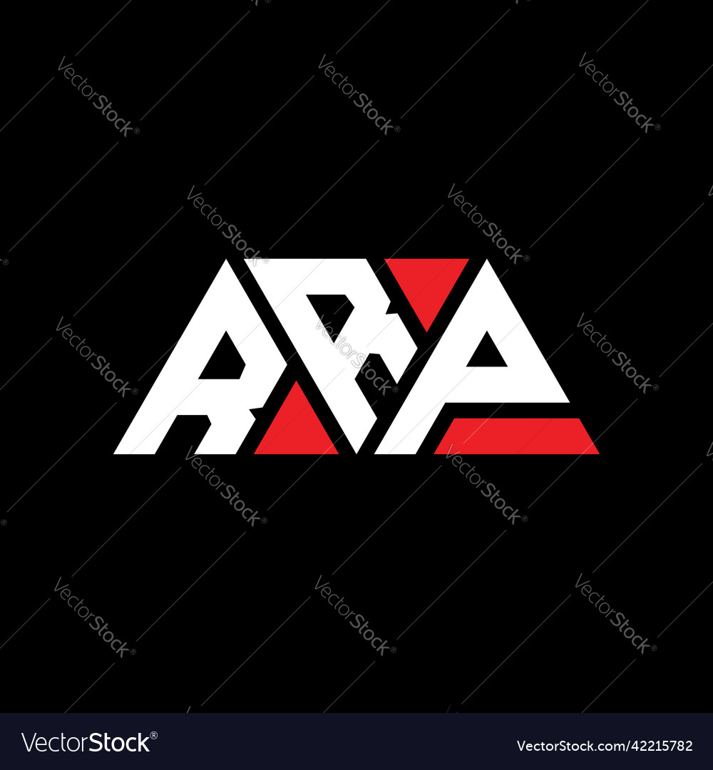 Rrp triangle letter logo design