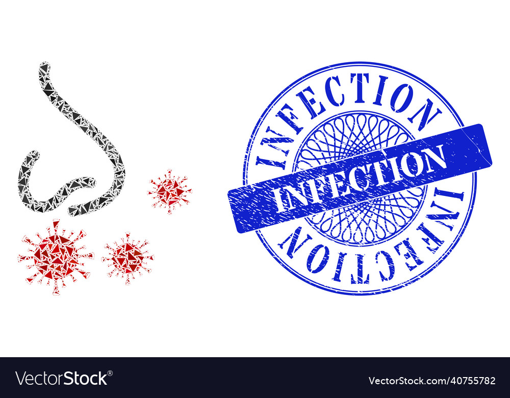 Rubber infection stamp seal and triangle nasal