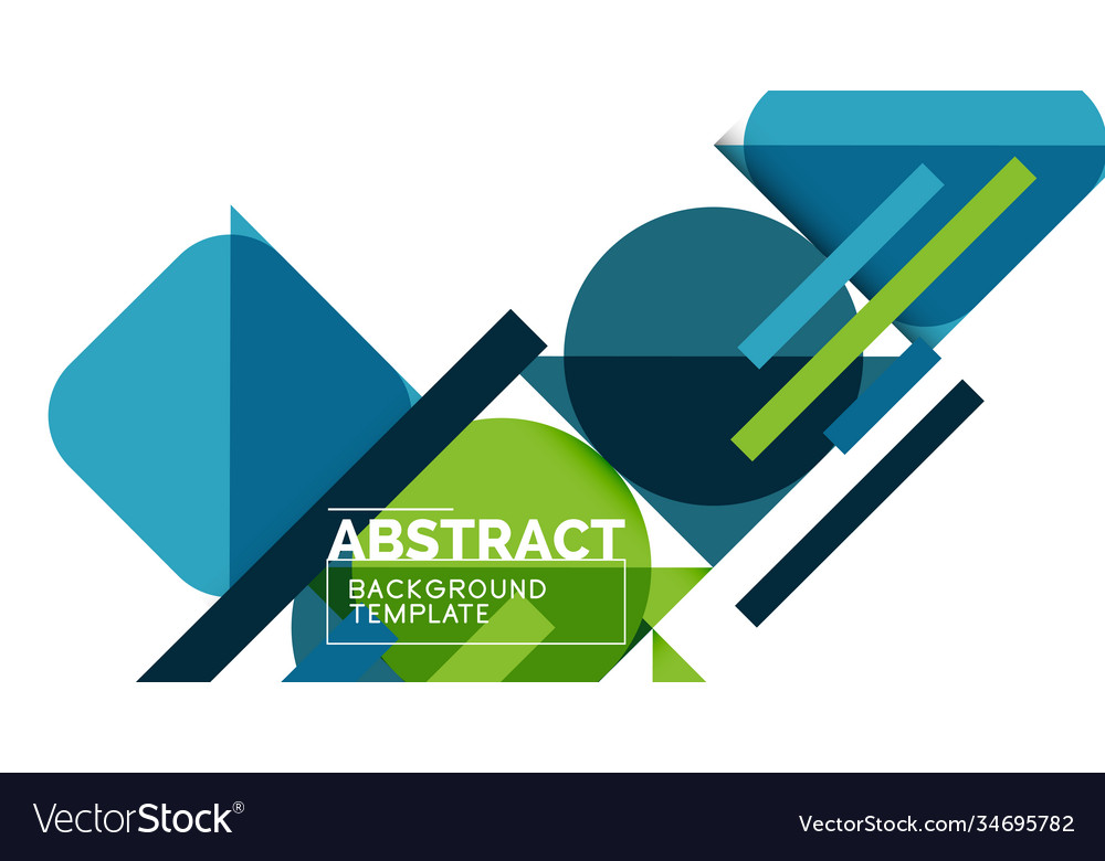 Simple circles and triangles abstract background vector image Simple circles and triangles abstract background