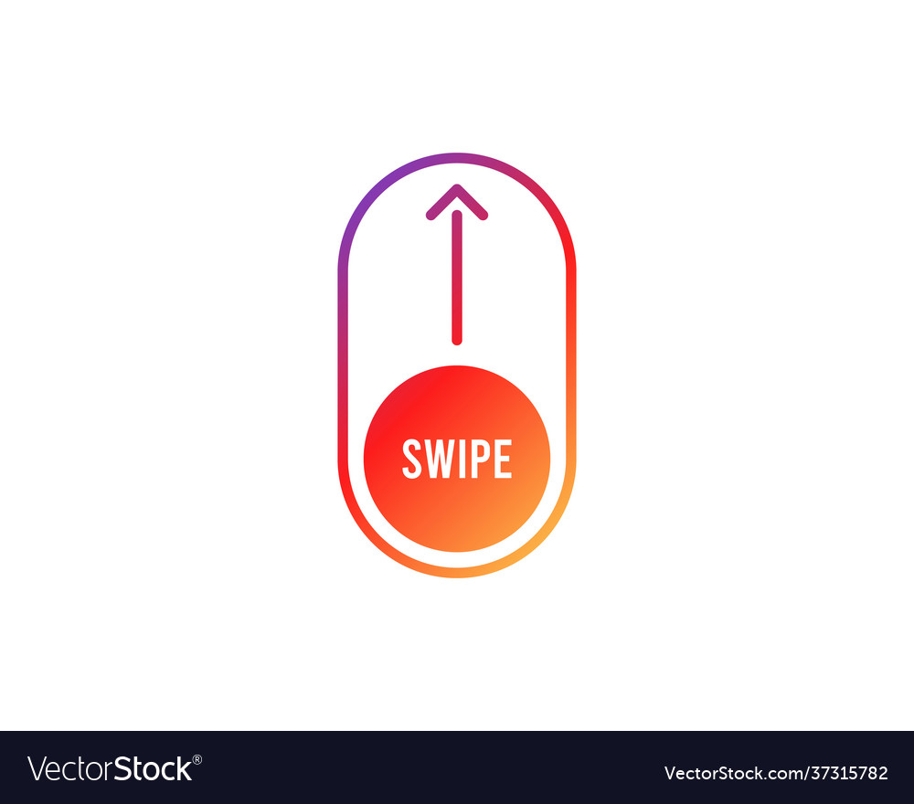 Swipe up buttons set application and social