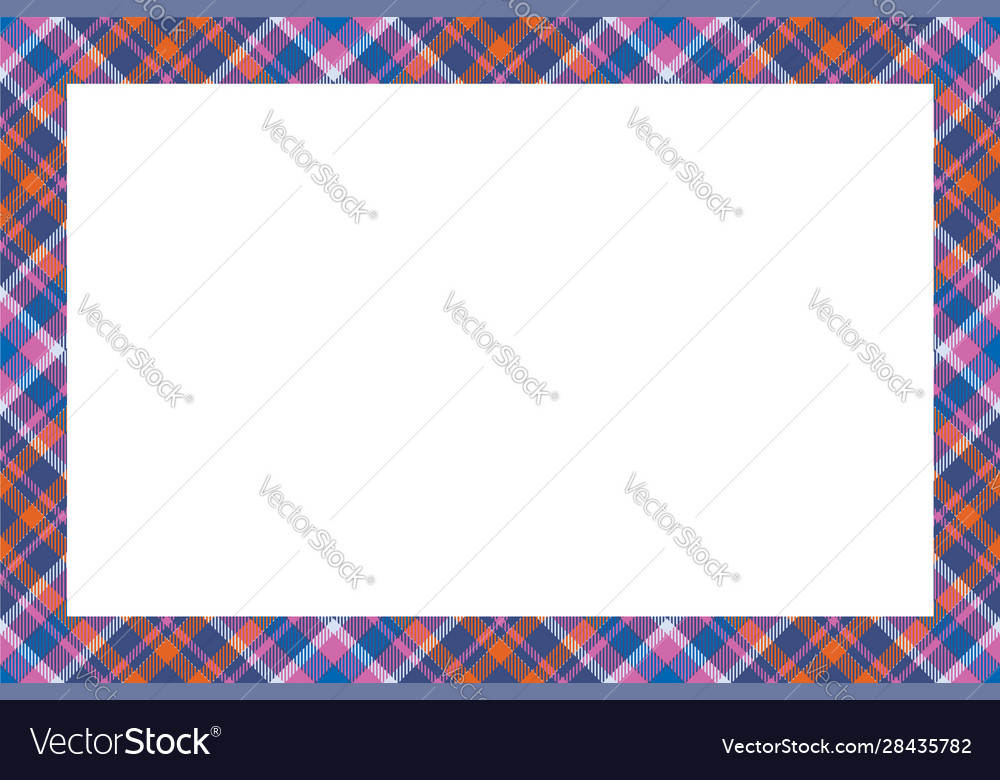 Vintage frame scottish border pattern retro