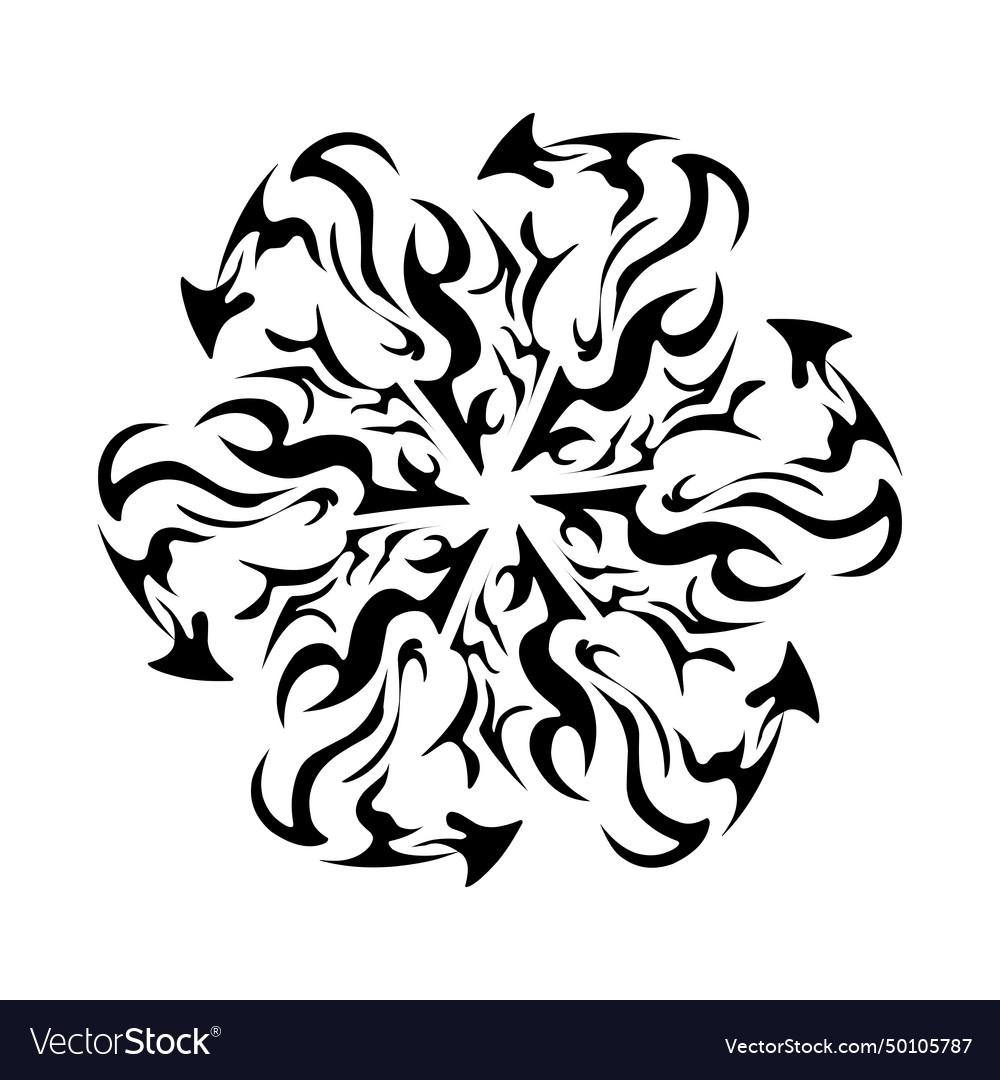 A tribal tattoo with a aesthetic shape perfect Vector Image