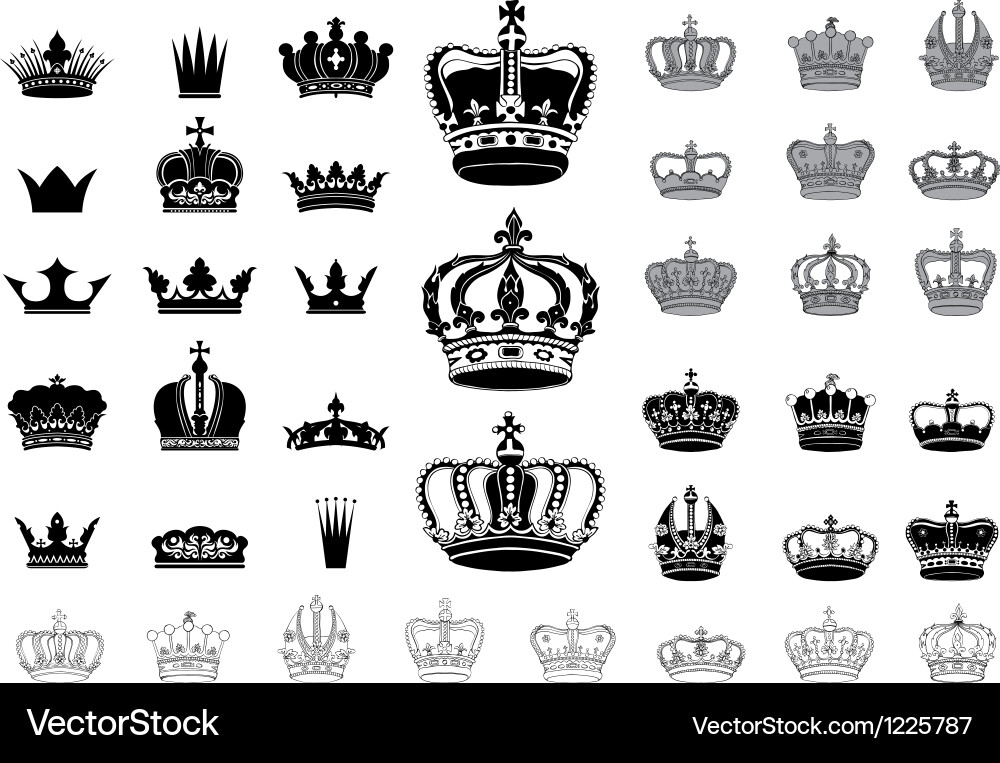 Crowns Royalty Free Vector Image - VectorStock