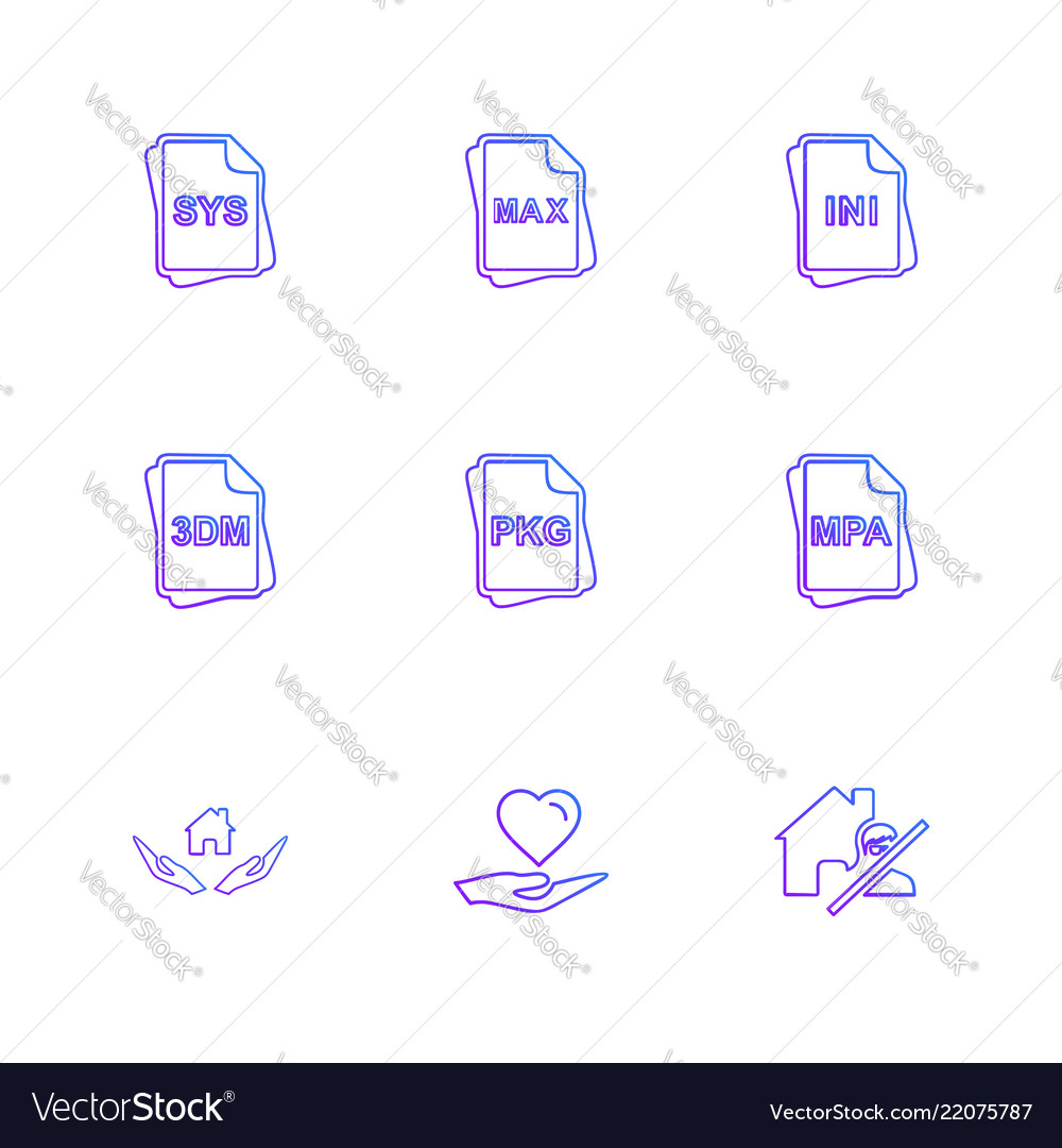 File type files documents eps icons set
