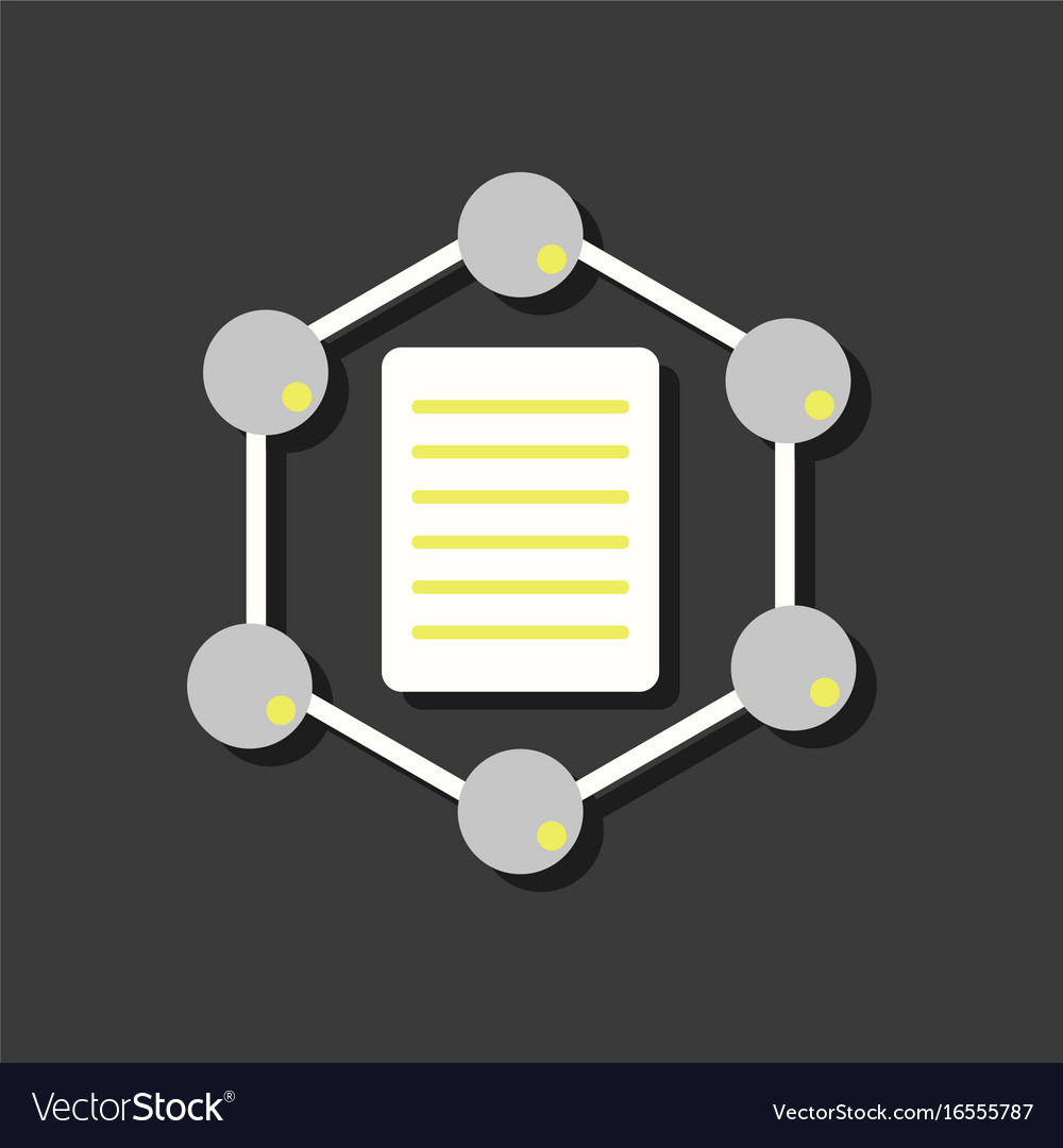 Flat icon design collection molecule and lattice