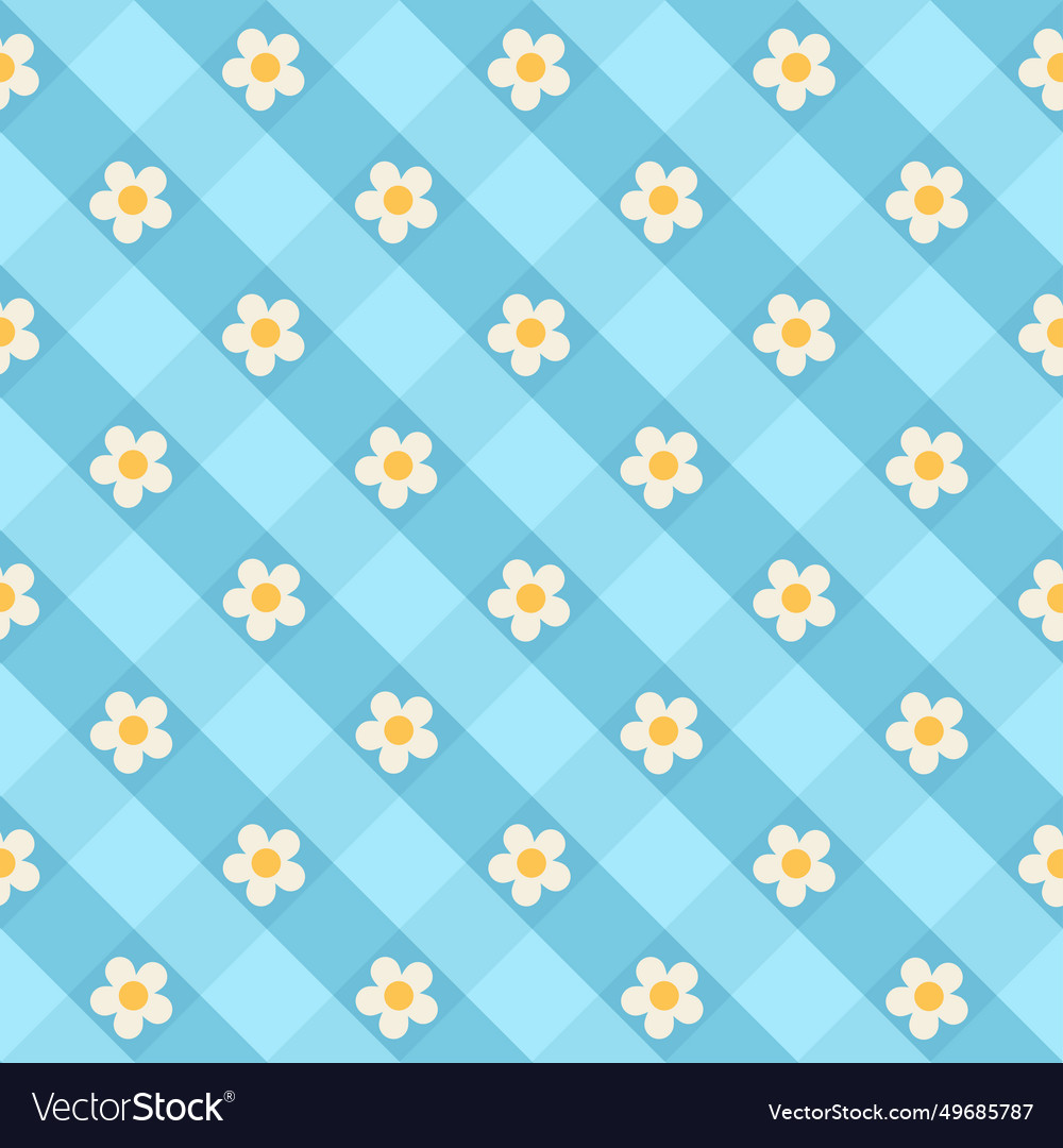 Gingham diagonal check pattern in blue color