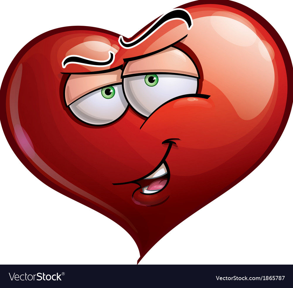 Heart Faces Hey You Royalty Free Vector Image - Vectorstock