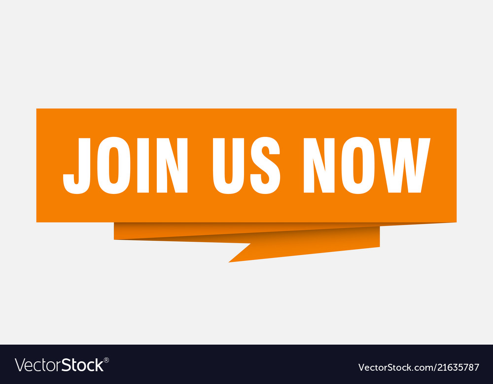 Join us now Royalty Free Vector Image - VectorStock