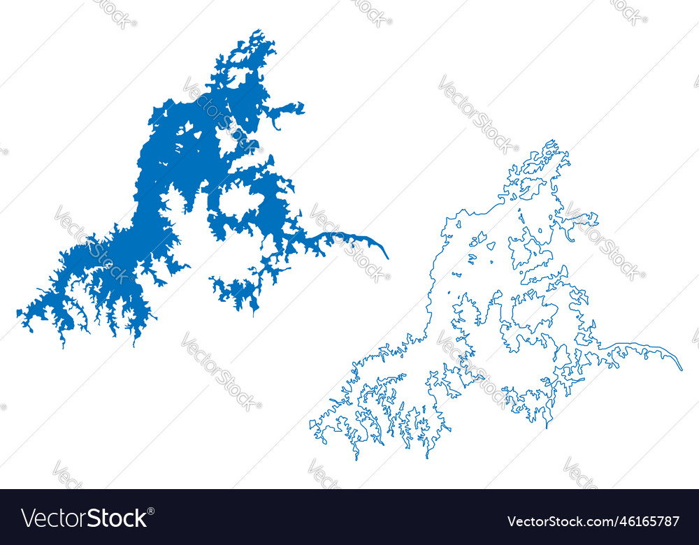 Lake gatun republic of panama central america map Vector Image