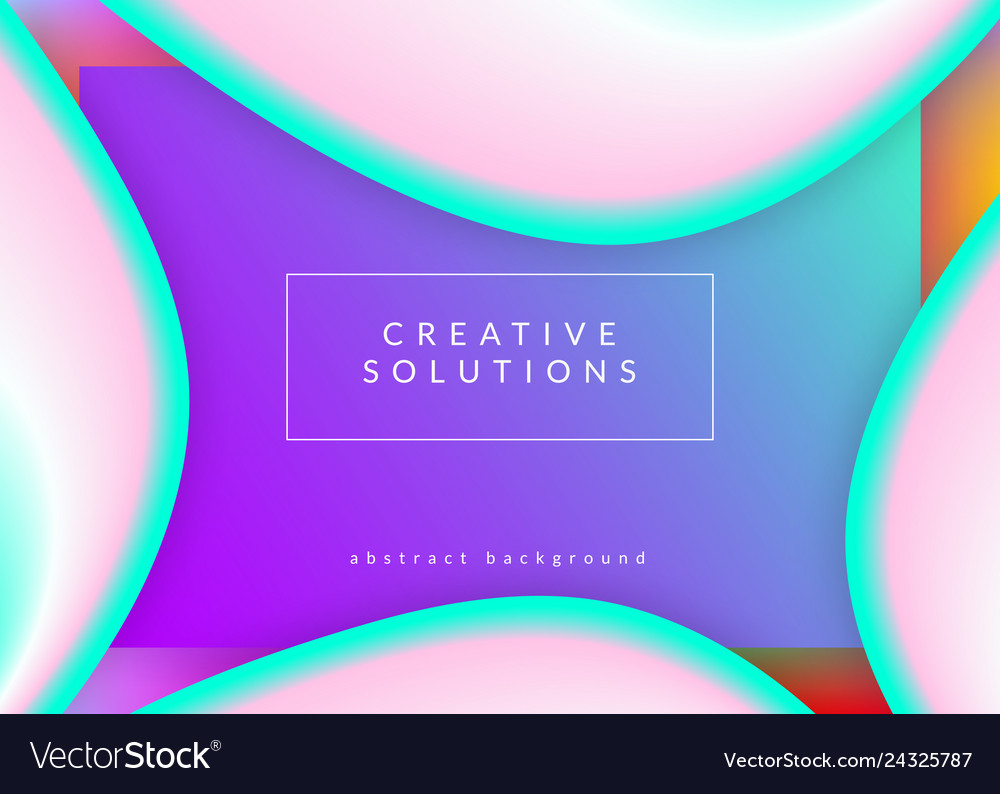 Landing page with liquid dynamic elements Vector Image Landing page with liquid dynamic elements