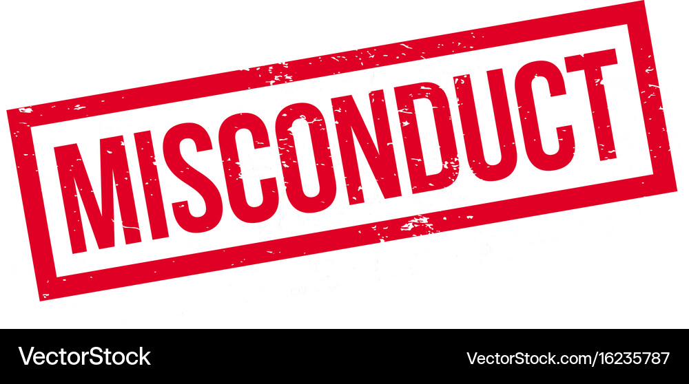 Misconduct rubber stamp Royalty Free Vector Image
