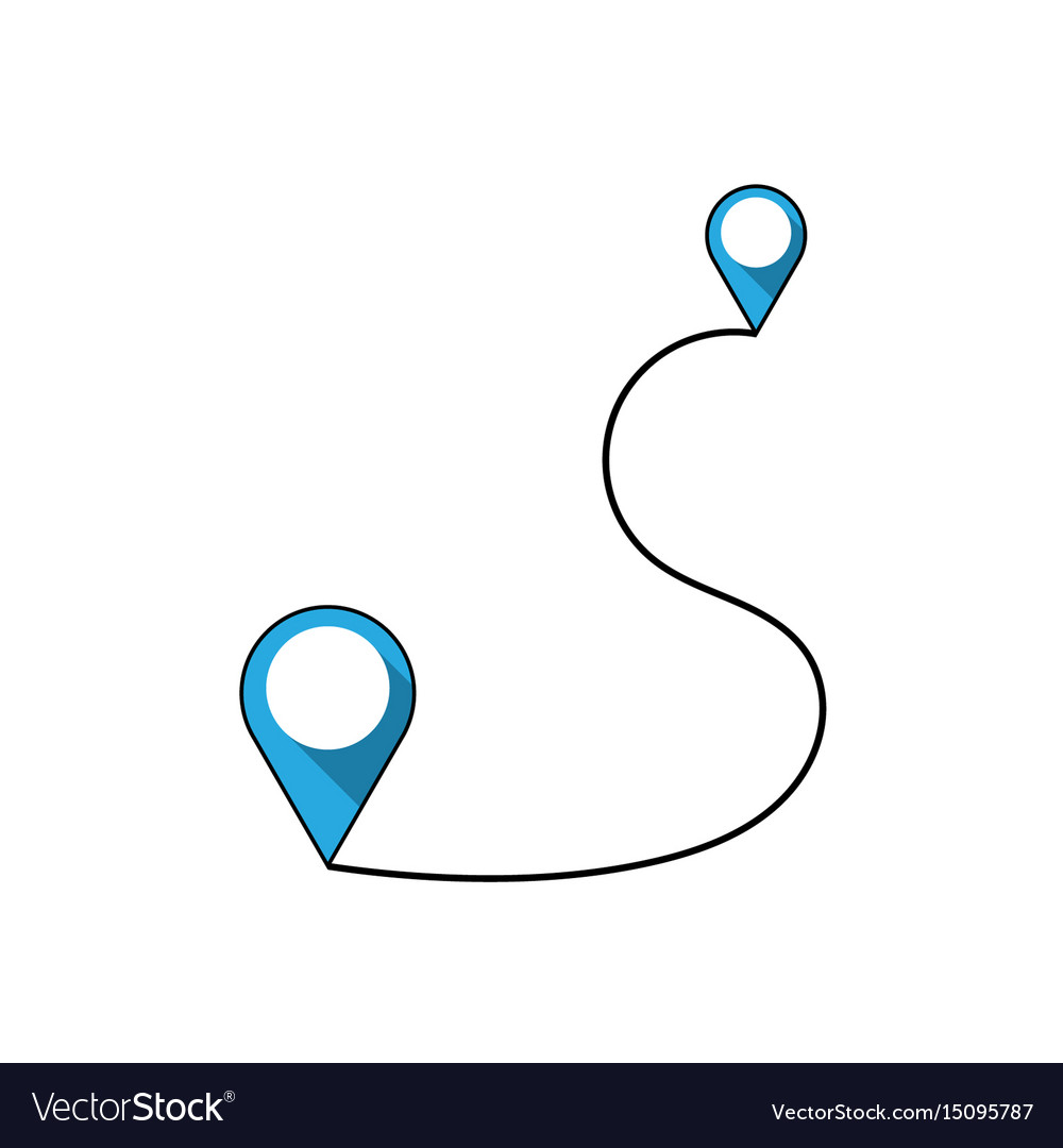Navigation Line Icon - Journey Path