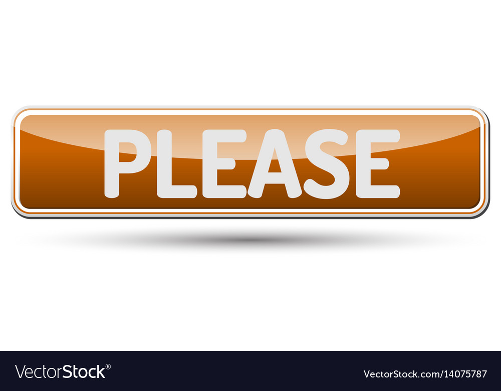Please - abstract beautiful button with text