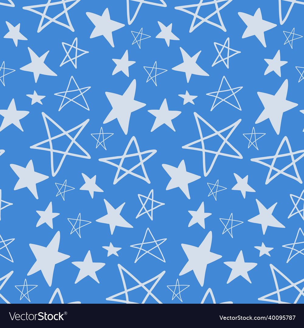 Seamless pattern starry sky simple design vector image Seamless pattern starry sky simple design