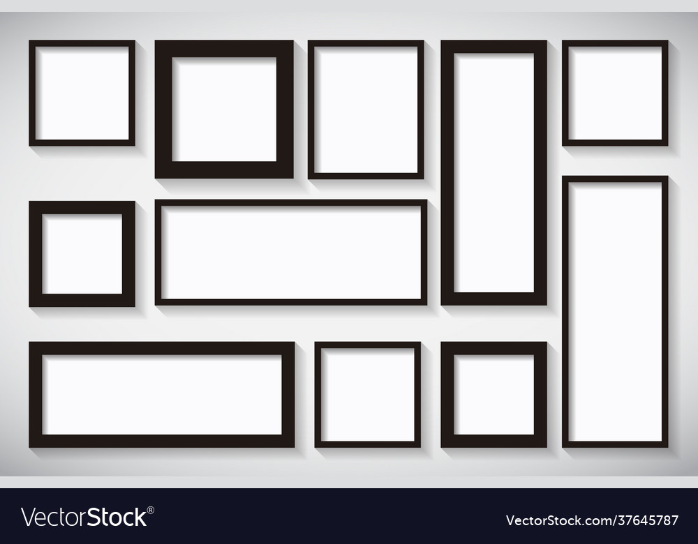 Set different sizes frames for photos