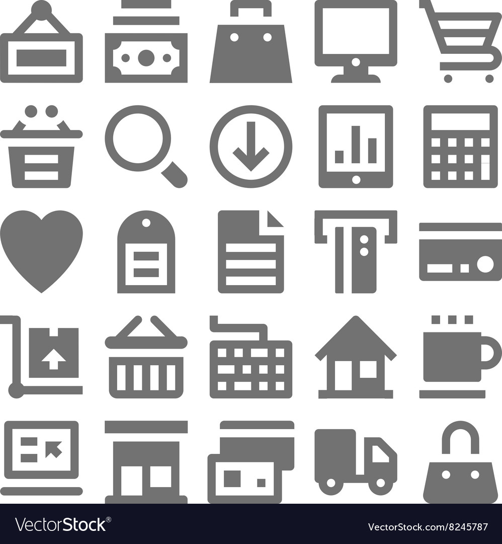 Shopping and retail icons 1